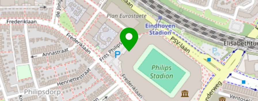 Kaart met de locatie van ons vestiging aan de Frederiklaan 10 E in Eindhoven