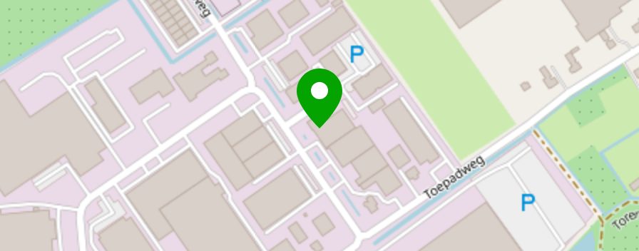 Kaart met de locatie van ons hoofdkantoor aan de Dwarsweg 8 in Zaltbommel